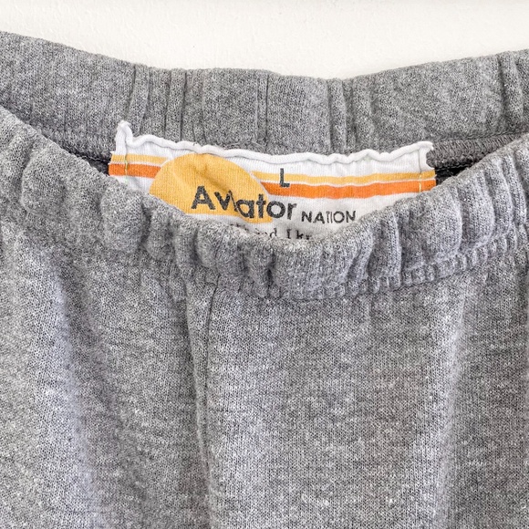 Aviator Nation Chevron 5 Stripe Sweatpants Gray L - Picture 4 of 7